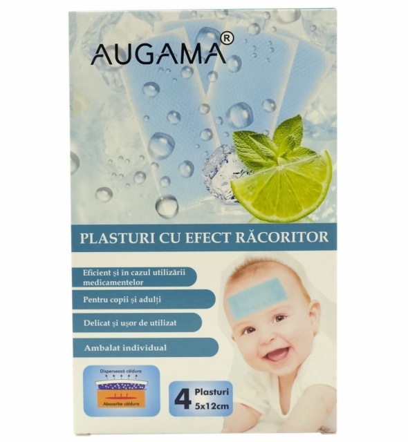 Plasturi cu efect racoritor pentru copii Augama 4 buc/cutie