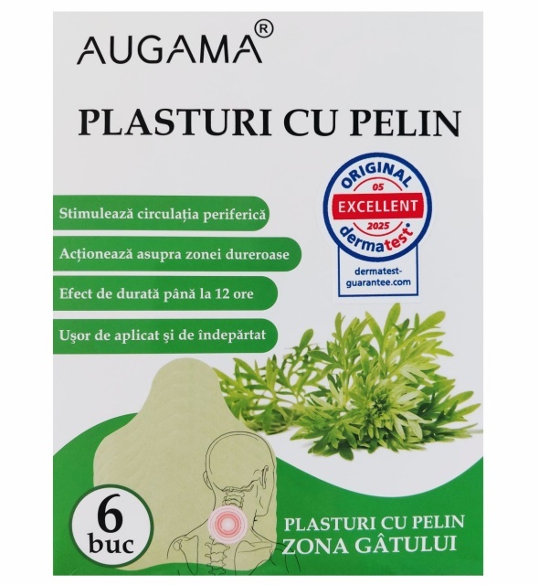 Plasturi cu pelin pentru zona gatului Augama 6 buc/cutie