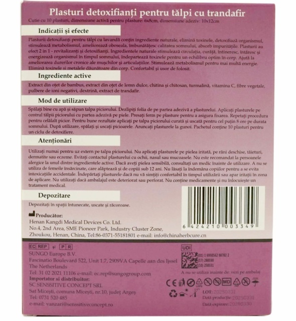 Plasturi detoxifianti cu trandafir Augama 10 buc/cutie