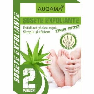 Sosete exfoliante pentru talpi cu aloe vera 2 perechi Augama
