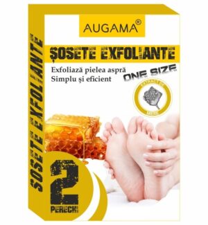 Sosete exfoliante pentru talpi cu miere 2 perechi Augama